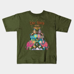 The Sloth King Kids T-Shirt